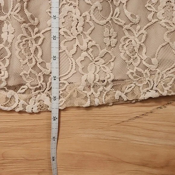 ZARA WOMAN Tan color  Lace Sleeveless Dress, Sz S - Picture 11 of 12